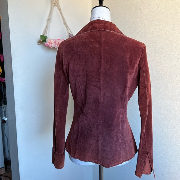 Wet Seal Burgundy Suede jacket size small - Picture 2 of 8